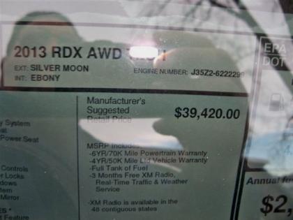 2013 ACURA RDX TECHNOLOGY PACKAGE - SILVER ON BLACK 7