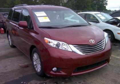 2011 TOYOTA SIENNA XLE - RED ON GRAY 1