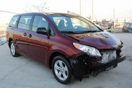 2011 TOYOTA SIENNA LE - RED ON GRAY 2