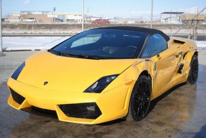 2010 LAMBORGHINI GALLARDO SPYDER - YELLOW ON BLACK