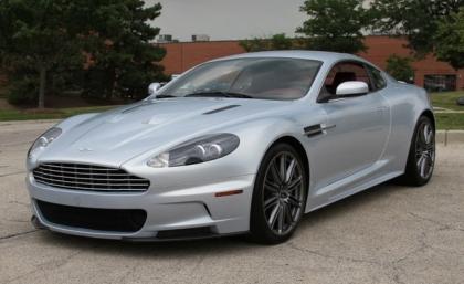 2009 ASTON MARTIN DBS COUPE - SILVER ON RED